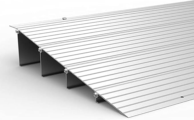 EZ-ACCESS - Threshold Ramps for Doorways - Portable Wheelchair Ramp for Home Steps, Aluminum Door Threshold Sliding Doors, Walker & Wheelchair Access - Adjustable Modular Transitions, 4" Rise