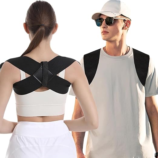 Posture Corrector for Women and Men, Adjustable Back Brace Support for Scoliosis, Hunchback Correction, Upper Spine & Shoulder Pain Relief (Small)