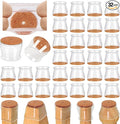 32 Pcs VIUME Chair Leg Floor Protectors for Hardwood Floors Silicone Covers to Protect Wood Tile Floors Scratches Felt Pads Furniture Leg Caps Reduce Noise (Fit:1.3"-2")