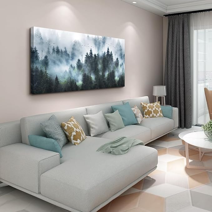 DZRWUBHS Large Size Abstract Canvas Wall Art For Living Room Decorations For Bedroom Office Wall Decor Abstract Mountain Wall Painting Framed Pictures Artwork Farmhouse Home Decor Art 30"X60"