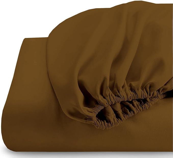 Top Split Queen Fitted Sheet Only for Adjustable beds, Split Down 34 inches from The Top, 600 Thread Count 100% Cotton Half Split Flex Head Fitted Sheet for Sleep Number Beds, Taupe