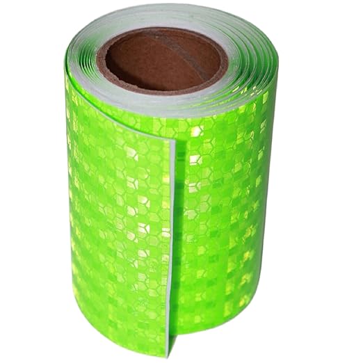 Industrial Reflective Tape Green 4 inch for Cars, Outdoor Waterproof Hazard Conspicuity Warning Marking Tape (10 feet)