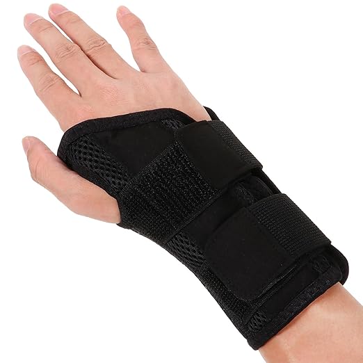 Adjustable Wrist Brace for Carpal Tunnel and Breathable Double Compression Support Splint with Straps for Left Right Hand Comfortable Arm Wrap for Sprains and Tendon