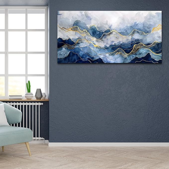 FUHAIHUA Large Canvas Decor For Bedroom Wall Art For Living Room Office Decorations Minimalism Pictures Ink Abstract Paintings Artwork Modern Home Decor Posters Ready To Hang 30"X60"
