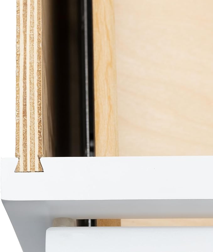 Quicklock RTA (Ready-to-Assemble) | Base Kitchen Cabinets - Shaker Style | Made in America (Pure White, 30" W x 34.5" H x 24" D 3 Drawer Pots and Pans)