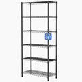 6 Tier Adjustable Storage Shelves,Heavy Duty Metal Utility Shelf 900LBS Capacity,Wire Shelving Unit Organizer Rack for Home,Kitchen,Office,Bathroom,Pantry Room,12" D x 22" W x 69" H,Black