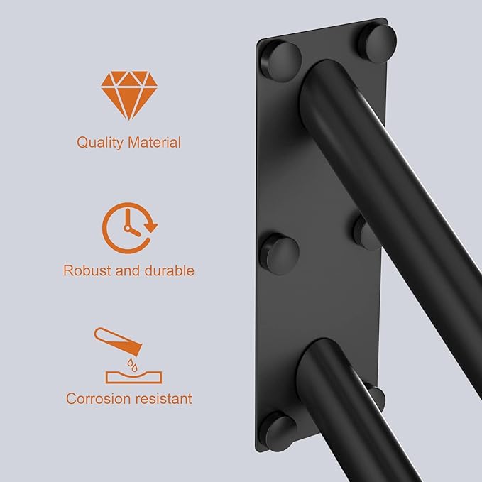 28 Inch Stainless Steel Handrail for 1-5 Steps - 1.25" Tube,ZUEXT U Shaped Oil Rubbed Black Safety Grab Bar for Stairs,Wall Mounted Hand Railing for Outdoor Garage Entry Interior Exterior Stairway