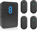 CallToU Caregiver Pager Wireless Call Button System Call Bell Alert Button Wireless Calling System for Elderly at Home/Deaf Eldrely/Clinic/Medical Institution/Nursing Home (CC22WH 4-1)
