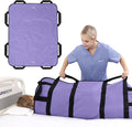 Multipurpose 48" x 40" Positioning Bed Pad with Reinforced Handles - Reusable & Washable Patient Sheet for Turning, Lifting & Repositioning - Double-Sided Nylon Fabric, Purple