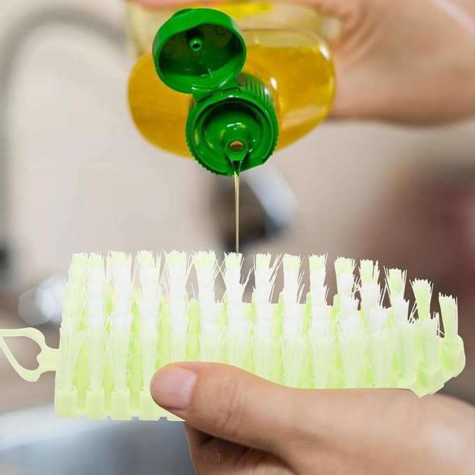 Small Sink Scrub Brush with Soft Bristles for Kitchen and Bathroom Cleaning Compact Multi-Purpose Scouring Tool for Corners Vents and Surfaces Lightweight and Cleaning Random Color