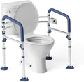Toilet Safety Rails for Seniors,Height-Adjustable Toilet Frame Width-Adjustable Toilet Handles Toilet Rail Provides Support for Seniors ， Pregnant ，Disabled