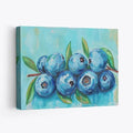 Elivita Fresh Blueberry Design 4 Horizontal Canvas Art Print Home Decor Pictures Poster for Bedroom Living Room Bathroom Office With Framed