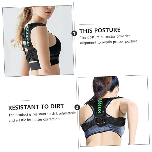 Adjustable Hunchback Corrector Shoulder Support Belt for Men Women Lightweight Upper Back Brace Posture Trainer to Sitting Posture Neck Shoulder Comfortable Spine Alignment Aid