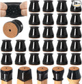 24 Pcs Chair Leg Floor Protectors for Hardwood Floors Silicone Covers to Protect Wood Tile Floors Felt Bottom Furniture Leg Caps Anti-Scratch Reduce Noise (Fit:0.9"-1.29")