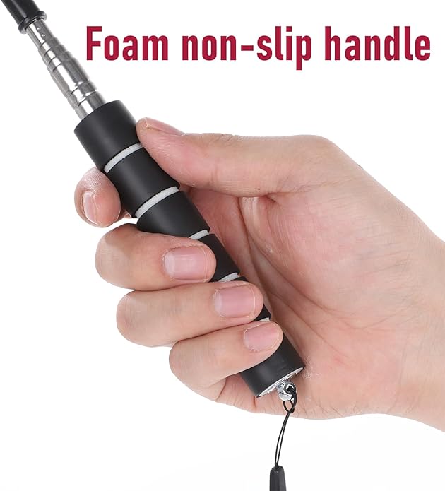 Shoe Horn Retractable, Stainless Steel Telescopic Long-Handle Shoehorn Extendable Shoe Horn for Men Women Kids Seniors