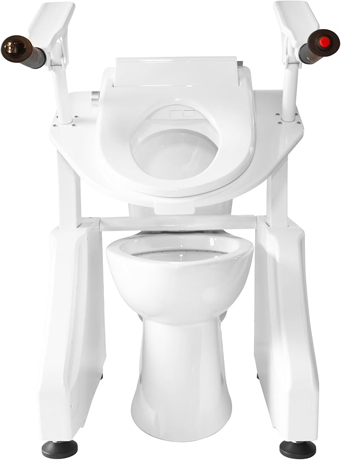 LuxeLift Bidet Powered Toilet Assist Lift Electric Height Adjustable Elevated Seat Riser for Seniors Elderly Built-in Bidet & Dryer Safe Certified Easy Assembly 350 LBS | HSA&FSA