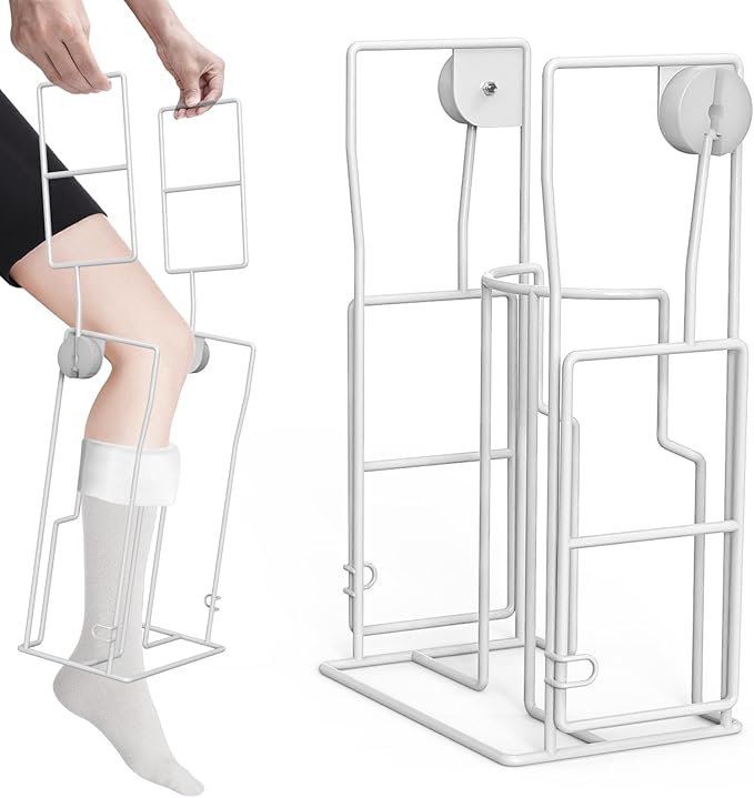 Hadwoer Stocking Donner Adaptive Dressing Aid for Putting on Compression Socks Large Sock Aid Tool for Calves up to 13-18 inches in Circumference Socks Helper, Compression Sock Assistant Device