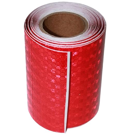 Industrial Reflective Tape Red 4 inch for Cars, Outdoor Waterproof Hazard Conspicuity Warning Marking Tape (10 feet)