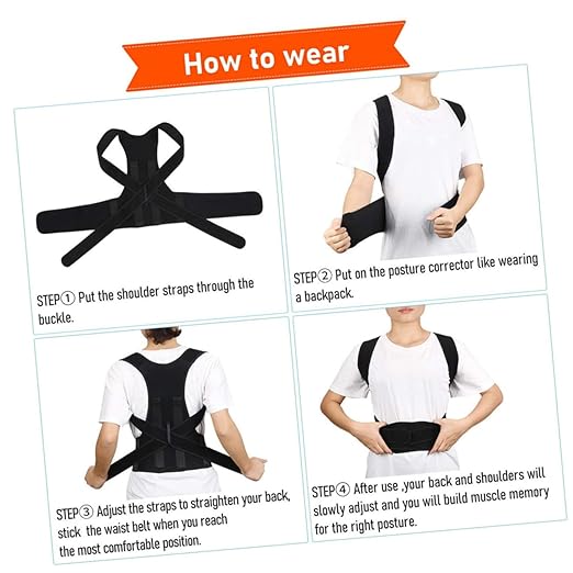Adjustable Back Posture Corrector Brace for Men and Women Professional Spine Alignment Support for Hunchback Shoulder Relief and Posture Improvement Suitable for Office Home and