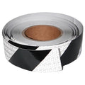 Black White Reflective Tape 2 inch X 66 feet, Outdoor Waterproof Hazard Conspicuity Warning Industrial Marking Tape