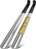 FALKON Shoe Horn Long Handle- Metal Shoe Horn Sets for Men, Women and Children, TSA Friendly