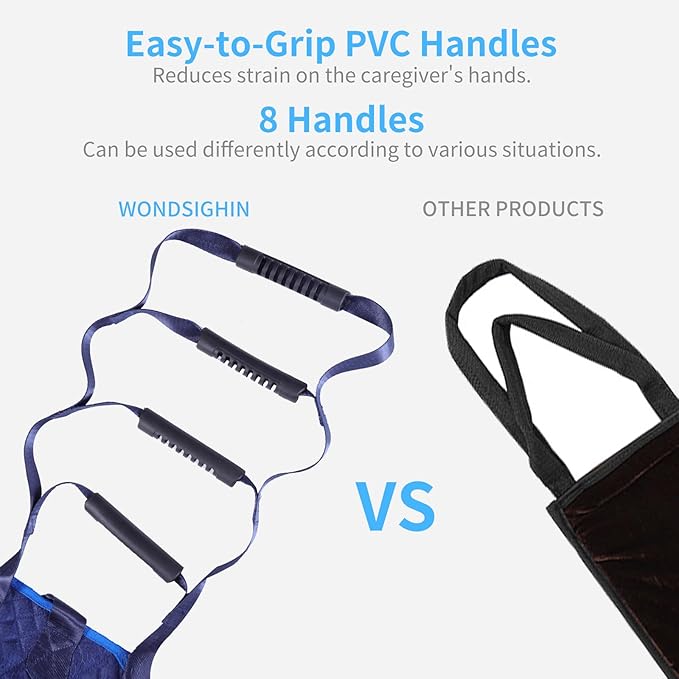Heavy Duty Bed Transfer Nursing Sling with Durable Handles and Buckle for Patient, Lifting Assist Belt, Transfer Lift Sling for Seniors, Mobility Standing and Lifting Assist Belt for Disabled, Elderly