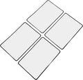 Generic 4Pcs PVC Reading Magnifier Sheets Sized Fresnel Lens 3X Magnifier Sheet for Books and Documents, Lightweight Visual Aid for Seniors and Low Vision Users