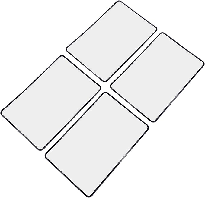 Generic 4Pcs PVC Reading Magnifier Sheets Sized Fresnel Lens 3X Magnifier Sheet for Books and Documents, Lightweight Visual Aid for Seniors and Low Vision Users