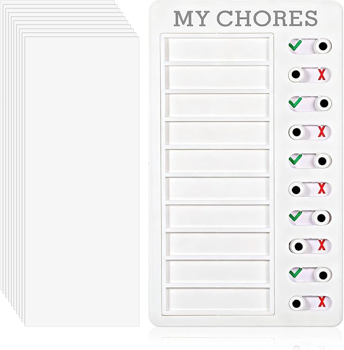 Chores Chart for Kids, Kids to Do List Board, Daily Morning Checklist, Visual Schedule, to Do List Checklist Board, Detachable RV Checklists, ADHD Tools, Slider Schedule Planning Boards