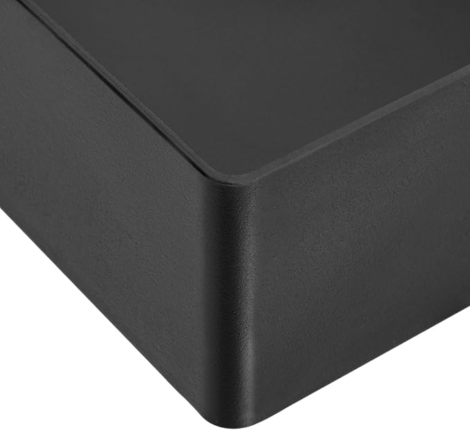 Amazon Basics Rectangular Plastic Desk Organizer Bundle (3 pieces) Half Accessory Tray, Small, Black