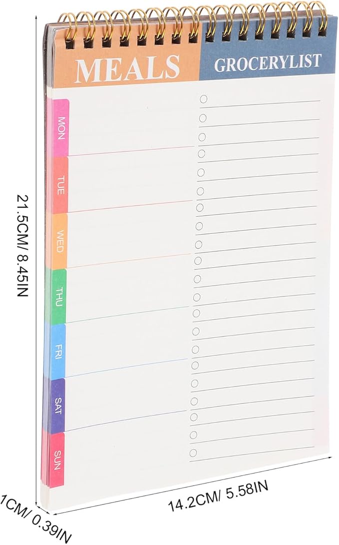 Daily Schedule Planner Notepad with Spiral Binding Undated To Do List Notebook for Students Office and Travel Portable Multipurpose Desk Organizer for Notes Reminders and Activity