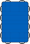 Upgraded 3-Layer Comfort Positioning Bed Pad with Handles Washable Waterproof Transfer Board for Turning Moving Patient Inconvenience Care Transfer Sheet, 60"x40", Extra Large, Lake Blue