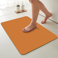 Bathroom Mat Quick Dry, Bathroom Rugs Non Slip Washable Thin Absorbent Bath Mat Fits Under Door Bathroom Floor Mat Perfect for Bath, Shower, or Sink 20"x30" Orange