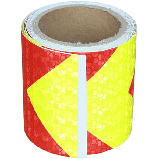 Reflective Tape Outdoor Waterproof 3 inch X 10 feet, High Visibility Hazard Conspicuity Warning Safety Industrial Marking Tape