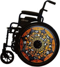 Wheelcovers Spooky Halloween Web Designer Cover for Wheelchair Wheels, Enhances Aesthetics, Easy Install/Remove, Lightweight, for Adults and Kids (Halloween Web)