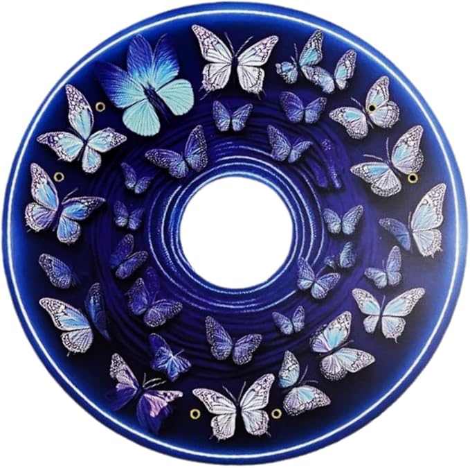 Wheelchair Accessories, Wheelchair Wheel Covers, Designer Wheels, Waterproof, Easy Install/Remove, Lightweight, (Blue Butterfly)