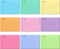 Pajean 9 Pcs/450 Sheet to Do List Sticky Note 3x4 Inch Self Stick Pads with Line Colored Planner Sticky Note Adhesive Memo for Office, Meeting, School, Study, Home Reminder (Simple Colors)