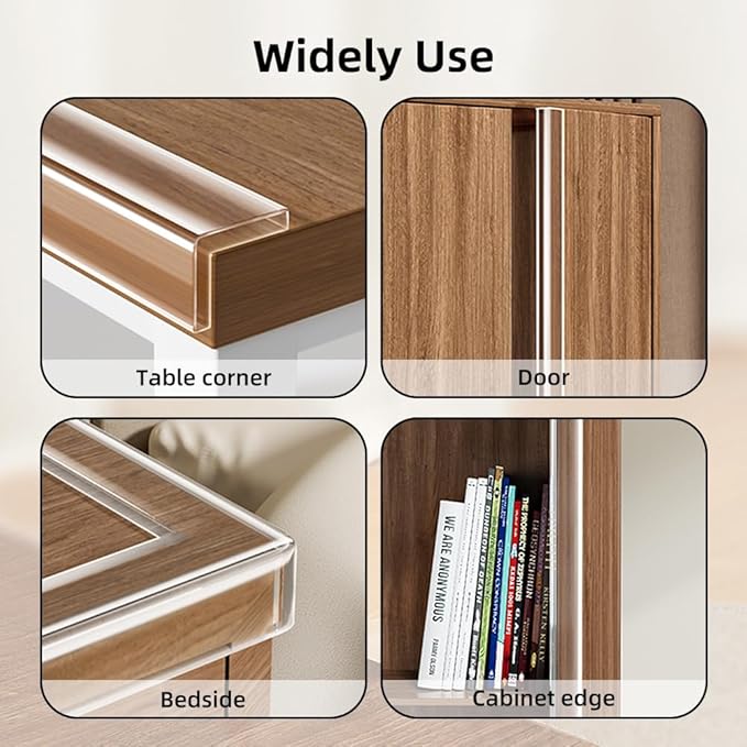 Baby Proofing Edge Protector for Kid Clear Edge Protector Strip Safety Corner Guards Child Proof Corner Bumper for Furniture 1.2in x 32.8ft