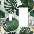 Outlet Covers Boho Tropical Leaves 1 Toggle 1 Rocker Combination Decorative Wall Plate Electrical Switch Plates Light Switch Cover Plate for Bedroom Bathroom Decor