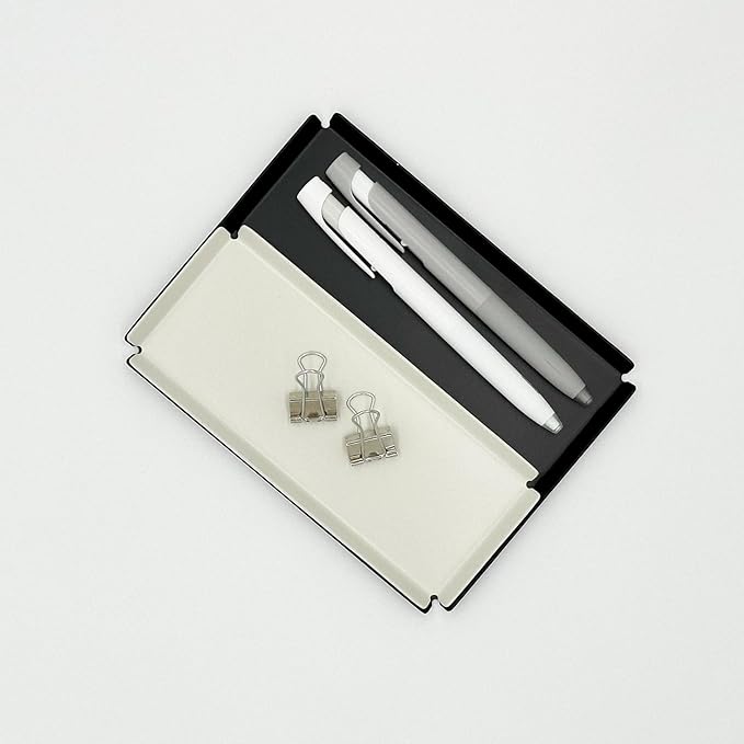 Aluminum Organizer Tray for Desk & Entryway - Minimalist Metal Catchall for Keys, Jewelry, Wallet | A6, Black | by PROGETTO2.70