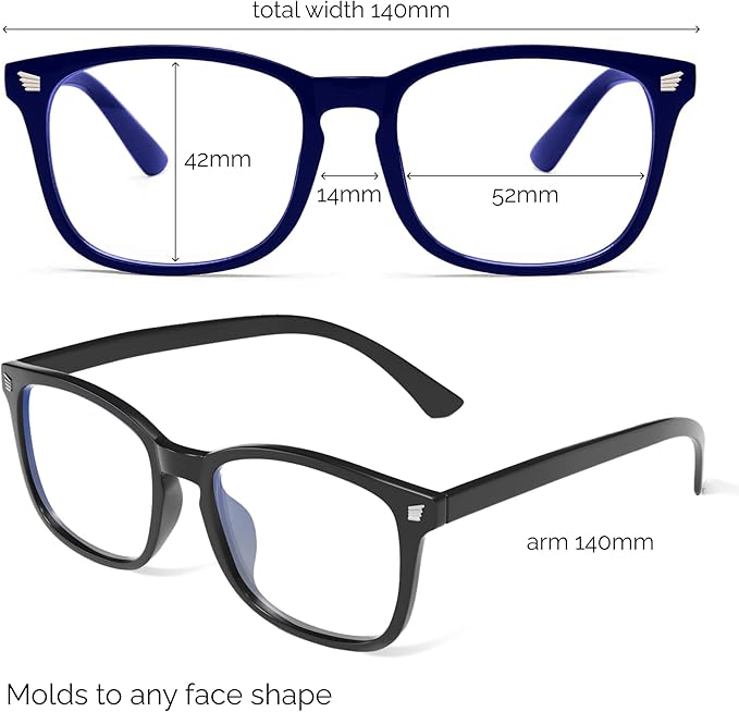 livho High Tech Blue Light Glasses - Advanced Blue Light Blocking Computer Glasses - Screen Fatigue & UV Protection