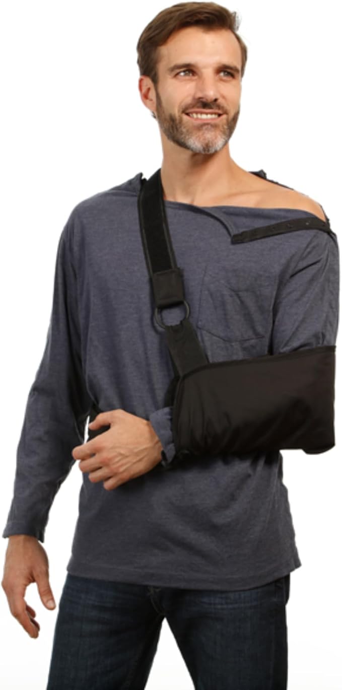 MAI We Care Post Shoulder Surgery Shirts for Men - Tear Away Recovery Apparel, Premium Chemotherapy Clothing