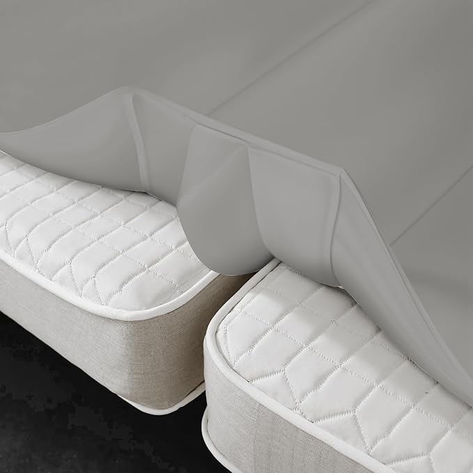 Upgrade 3-in-1 Bed Bridge Twin to King Bed Converter with Fitted Sheet- Mattress Gap Filler King Bed-with Sheet Strap Set 78"x 75"-Patent