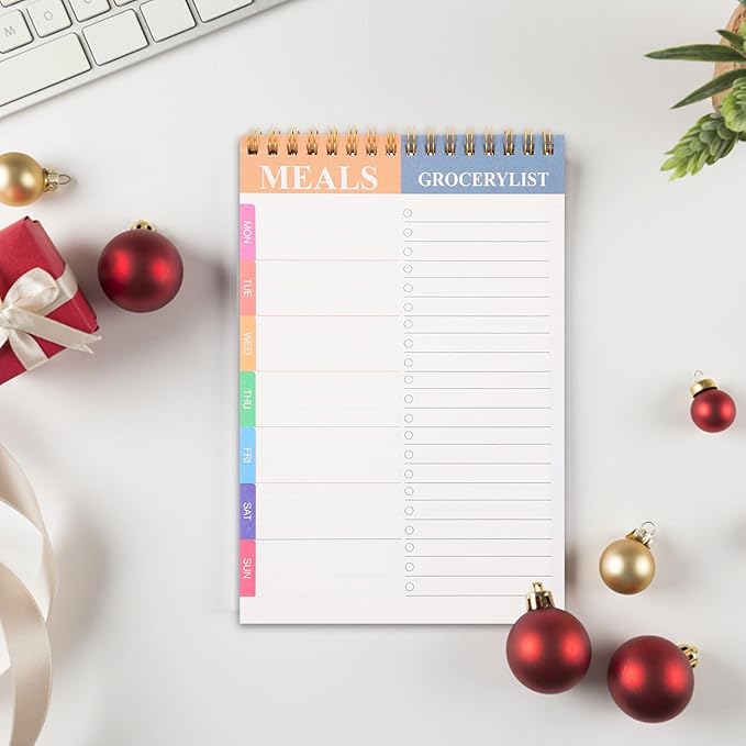 Daily Schedule Planner Notepad with Spiral Binding Undated To Do List Notebook for Students Office and Travel Portable Multipurpose Desk Organizer for Notes Reminders and Activity