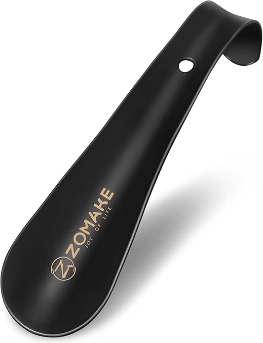 ZOMAKE Metal Shoe Horn,Small Travel Shoehorn for Men Women Kids,5.9'' Portable Shoe Spoon Helper