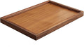 SANZIE Walnut Wooden Tray Desktop Storage Organizer Premium Serving Valet Tray Decorative Tray for Sundries Cosmetics Keys Phone Wallet Cutlery (Walnut Wood)