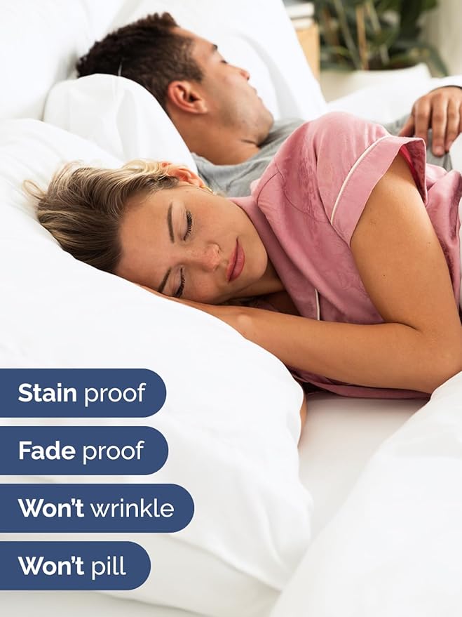 Extra Deep Cal King Sheet Set - 6 Piece Breathable & Cooling Sheets - Hotel Luxury Bed Sheets Set - Easy & Secure Fit - Soft, Wrinkle Free & Comfy Sheets Set - White Sheet Set with Extra Deep Pockets