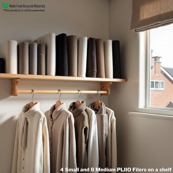 7 Pcs PLIIO Small Filers, Foldable Clothes Organizer, Space-Saving Closet and Suitcase solution, Wrinkle-Free Storage Solution for Home and Travel, Wardrobe Organizer and Clothes Folder