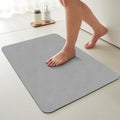 Bath Mat, Bathroom Rugs Non Slip Washable Thin Absorbent Quick Dry Bath Mat Fits Under Door Bathroom Floor Mat Perfect for Bath, Shower, or Sink 20"x48" Light Grey