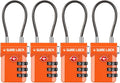 SURE LOCK TSA Approved 3-Digit Combination Luggage Locks – Open Alert Indicator, Re-settable Code with Zinc Alloy Body, Easy-Read Dials for Suitcase, Backpack, Gym Locker & Toolbox (Multiple Colors)